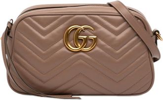 Gucci Pre-owned Gucci Small GG Marmont Matelasse Leather Crossbody Unisex ILWXW1CG77ST0SZ2