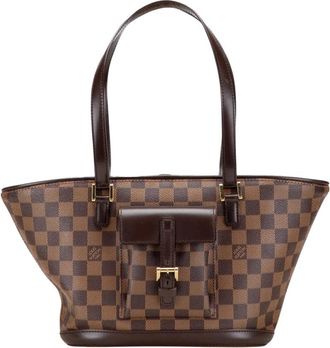Louis Vuitton Pre-owned Leren Tote Bag - Dames - Vintage Shopper - Bruin - ONE Size - Leer - Vintage