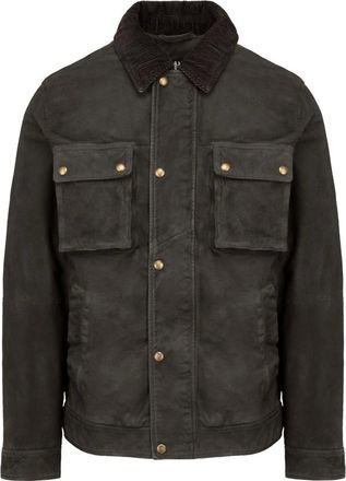 Bomboogie Giacca Maxen in pelle scamosciata-BELUGA-M - - Jackets - Uomo - Grigio - XL