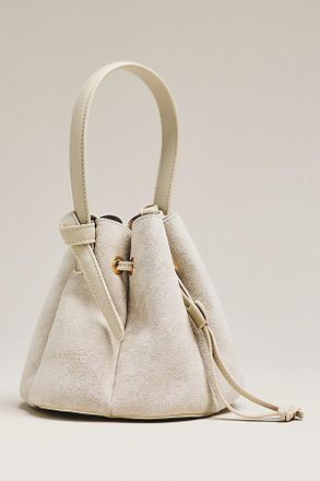 Melie Bianco Laguna Cinched Mini Faux-Suede Bucket Bag