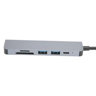 OEM Hub Usb Multipuerto Para Macbook Pro Air, Estaci&oacute;n De Acoplamiento Usb-c De 6 Puertos Con Hdmi, Lector De Tarjetas Sd, Carga R&aacute;pida De 100 W Y Puertos