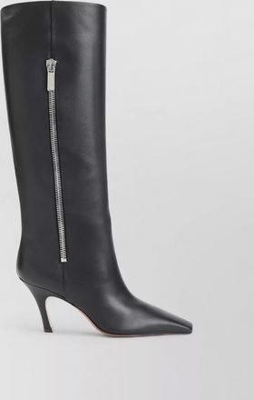 Amina Muaddi pointed toe smooth finish boot 80