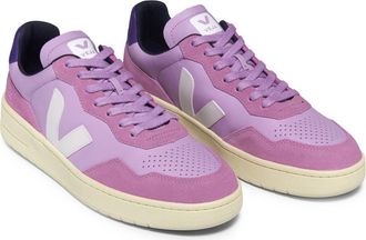 Veja V-90 Leather Sneaker in Orchid White at Nordstrom Rack, Size 37.5