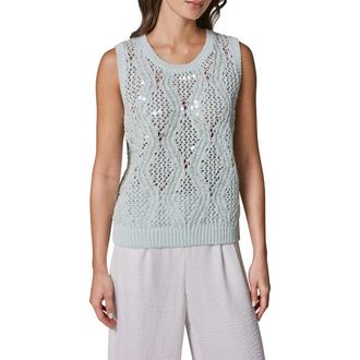 DKNY Open Stitch Sequin Sweater in Skylight at Nordstrom, Size X-Small