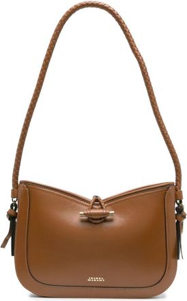 Isabel Marant Vigo leather shoulder bag - women - Calf Leather/Cotton - One Size - Brown