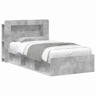 Berkfield Home Bed Frame with Storage with Headboard Concrete Grey 80 x 200 cm