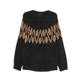 Dondup Crew Neck Knit Jumper - male - Dondup - Round-neck Knitwear - Gray - 2XL - Knitwear