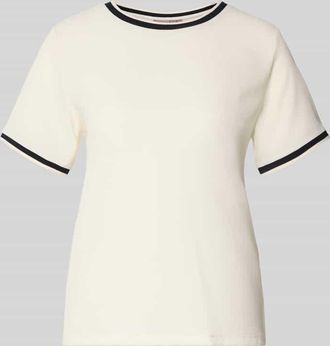 Christian Berg Regular Fit Kurzarmbluse mit Rundhalsausschnitt in Ecru, Gr&ouml;&szlig;e 34