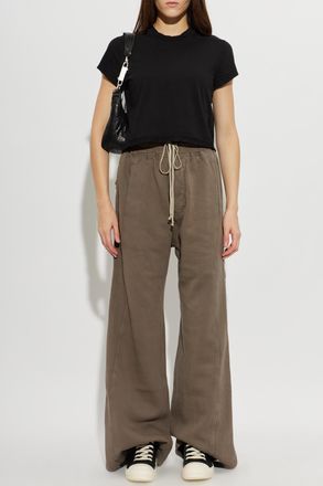 Rick Owens T-shirt With Decorative Stripe, Womens, Black
