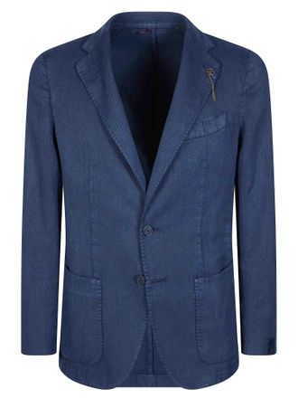 Santaniello Men Tailored Cotton Ramie Linen Blazer