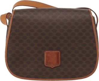 Celine Vintage Macadam Canvas Brown Canvas Backpack Bag (Pre-Owned)