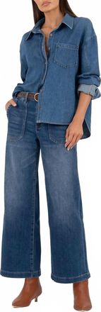 Kut from the Kloth Meg High Rise Wide Leg Jeans In Dark Wash