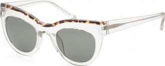 Kate Young for Tura Womens K520-CRY-50 K520 50 CRY For Tura Sunglasses - Transparent - One Size