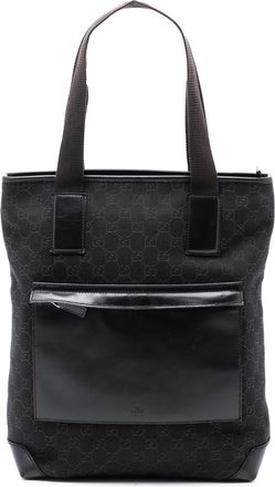 Gucci Pre-owned Womens Gg Denim Tote - Black Textile - One Size