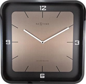 NeXtime Wall clock - NeXtime - Square Wall - 40 x 40 x 4 cm - Wood - Black