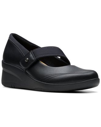 Clarks Collection Suttyn May Leather Wedge Sandal