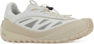 Moncler Womens White Fabric And Nubuck Trailgrip Sneakers 001