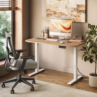 Vicco Escritorio Elevate, Blanco/artesano, 120 X 70 Cm 2 Motores, Vicco