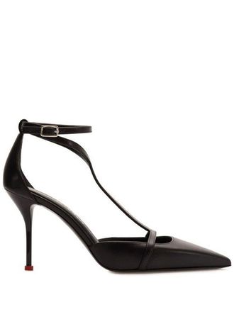 Alexander McQueen 90mm leather pumps - women - Calf Leather/Calf Leather/Calf Leather - 38.5 - Black