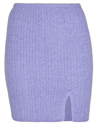 8 by YOOX MOHAIR BLEND CABLE KNIT MINI SKIRT