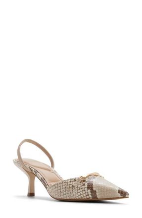 Aldo Lianya Slingback Pointed Toe Pump in Brown Multi at Nordstrom, Size 7.5