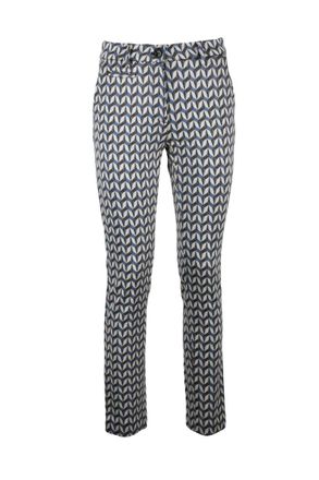 Mason's Multicolored Fitted Trousers with Geometric Pattern