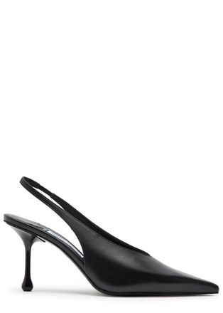 Jimmy Choo London Isa 80 Leather Slingback Pumps - Black