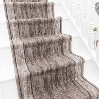 Runrug Stair Runner Carpet - Durable, Non-Slip, 5.4mm - Rama in Light Brown | Size: 80 cm x 450 cm
