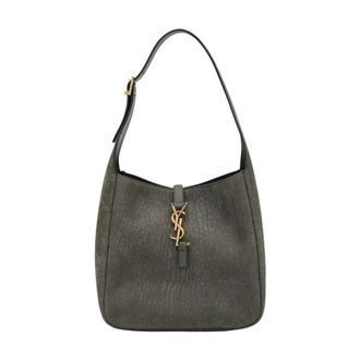 Saint Laurent Le 5 &Agrave; 7 Supple Small - female - Saint Laurent - Shoulder Bags - Gray - ONE SIZE - Bags