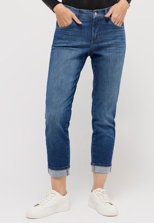 Angels Mom-Jeans ANGELS DARLEEN CROP TU, Damen, Gr. 34, N-Gr, blau (mid blau used), Denim/Jeans, Obermaterial: 67% Baumwolle, 31% Polyester, 2% Elasthan, uni