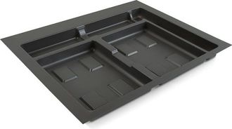 Emuca Emuca Base Para Contenedores De Caj&oacute;n Cocina Recycle, 2 Huecos, M&oacute;dulo 700mm, Pl&aacute;stico Gris Antracita