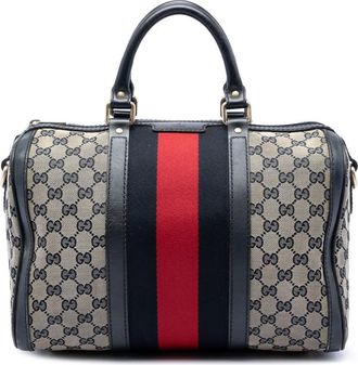 Gucci Pre-owned Gucci Medium GG Canvas Web Joy Boston Bag Ladies G5UM8N4Y6KAZR9JW