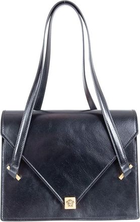 Versace Severine Schoudertas - Dames - Schoudertassen - Zwart - ONE Size - Leer - Tassen
