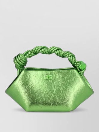 Ganni mini bou bag structured metallic twist handle