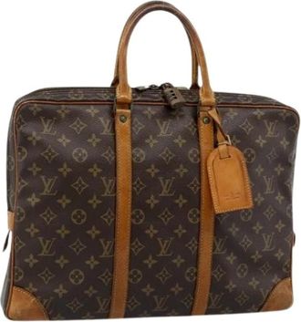 Louis Vuitton Pre-owned Business Bag - Dames - Vintage Handtas - Bruin - ONE Size - Leer - Vintage