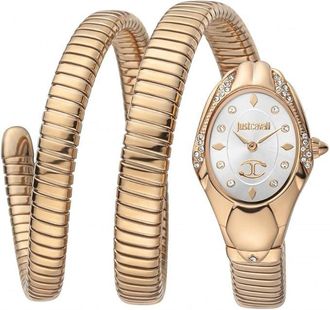 Just Cavalli Womens Snake White Dial Watch - Rose Gold - One Size