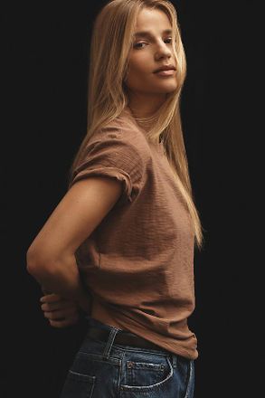 Pilcro The Bennie Cotton Slub Crew-Neck Slim Tee by Pilcro