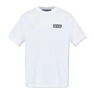 Versace Jeans Couture T-Shirts, male, White, Size: 2XL White Logo T-Shirt