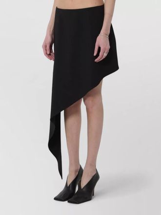 Alaia virgin wool asymmetric mid-rise mini skirt
