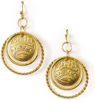 Matr Boomie Yashi Embossed Ring Dangle Earring in Gold at Nordstrom