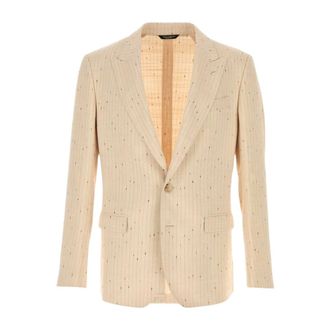 Dolce & Gabbana Formal Blazers, male, Beige, Size: XL Giacca