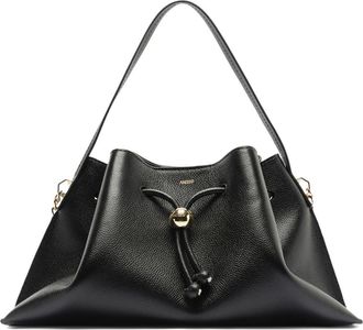 Arezzo Medium Alba Leather Shoulder Bag in Black at Nordstrom