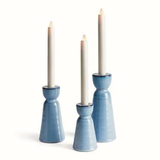 Napa Home & Garden Libbey Taper Candle Holders in Blue at Nordstrom
