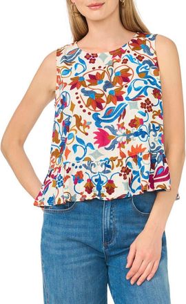 Vince Camuto Sleeveless Peplum Top in Orange Fizz at Nordstrom Rack, Size X-Large
