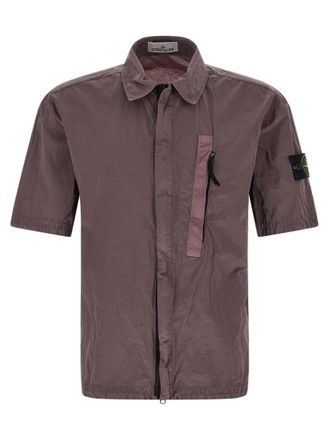 Stone Island Purple Nylon Metal Overshirt