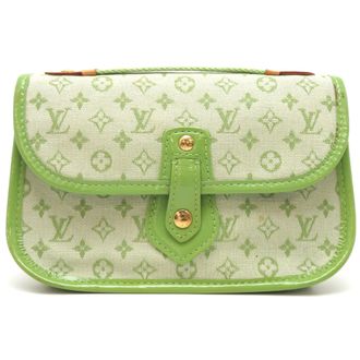 Louis Vuitton Green Monogram Pouch (Pre-Owned)