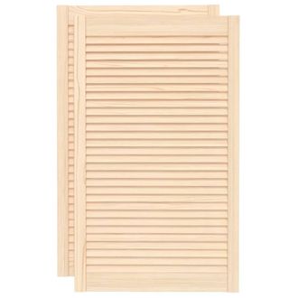 vidaXL Puerta De Armario De Lamas 2 Uds Madera De Pino 99,3x59,4 Cm Vidaxl