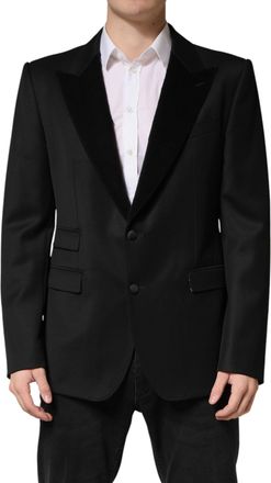 Dolce & Gabbana Black Wool Single Breasted Jacket Mens Blazer (Pre-Owned)