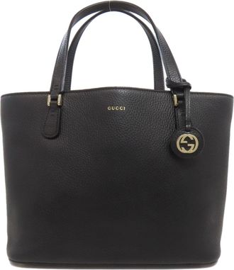 Gucci Black Leather Tote Bag (Pre-Owned)