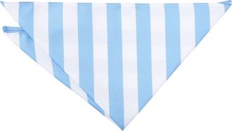 DQT Men Classic Stripe Patterned Business Party Handkerchief Pocket Square - Baby Blue & White